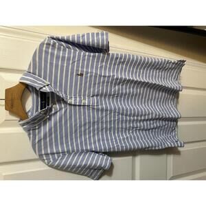 Ralph Lauren Men's Blue‎ and White Striped Polo Shirt